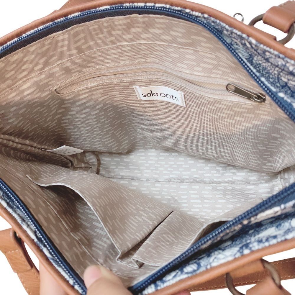SAKROOTS SMALL STRAW SATCHEL “ELLIS” SHOULDER HANDBAG - Picture 7 of 12